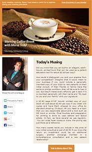 image of coffee break newsletter
